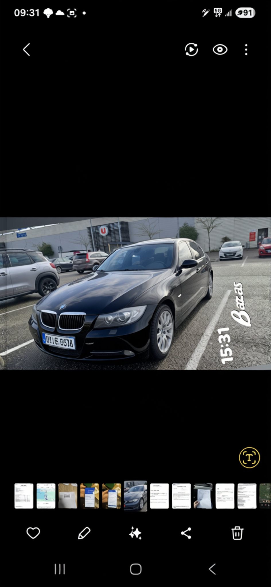 Car rendered in Black gloss paint