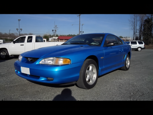 Car rendered in Gulf Blue gloss paint