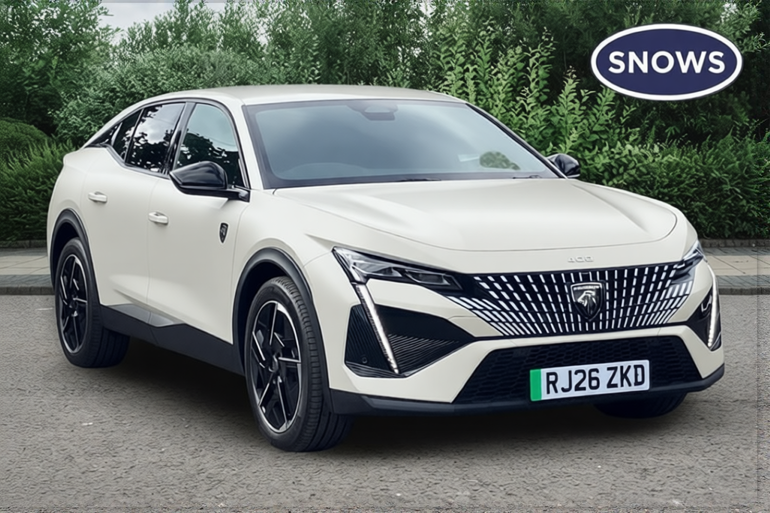 Car rendered in Pearl White matte paint