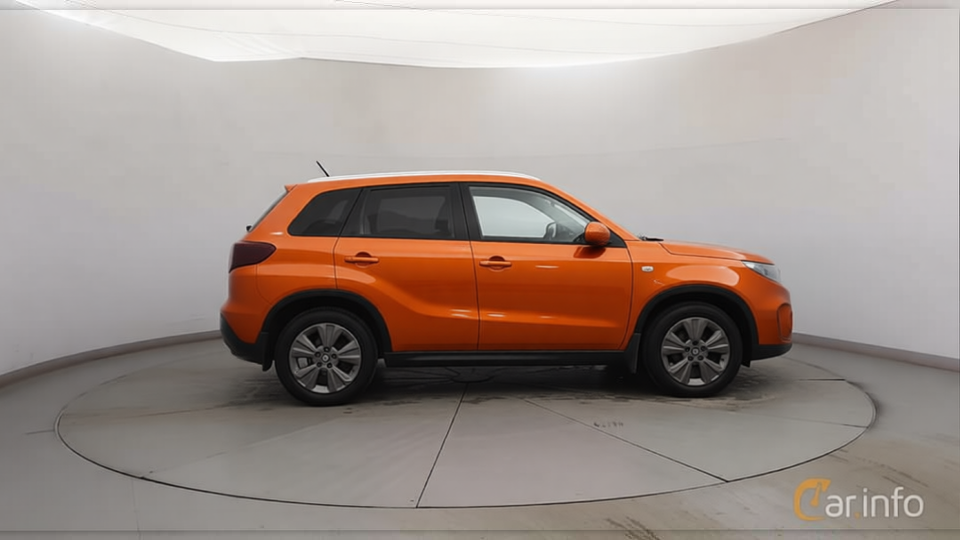 Car rendered in Lava Orange gloss paint