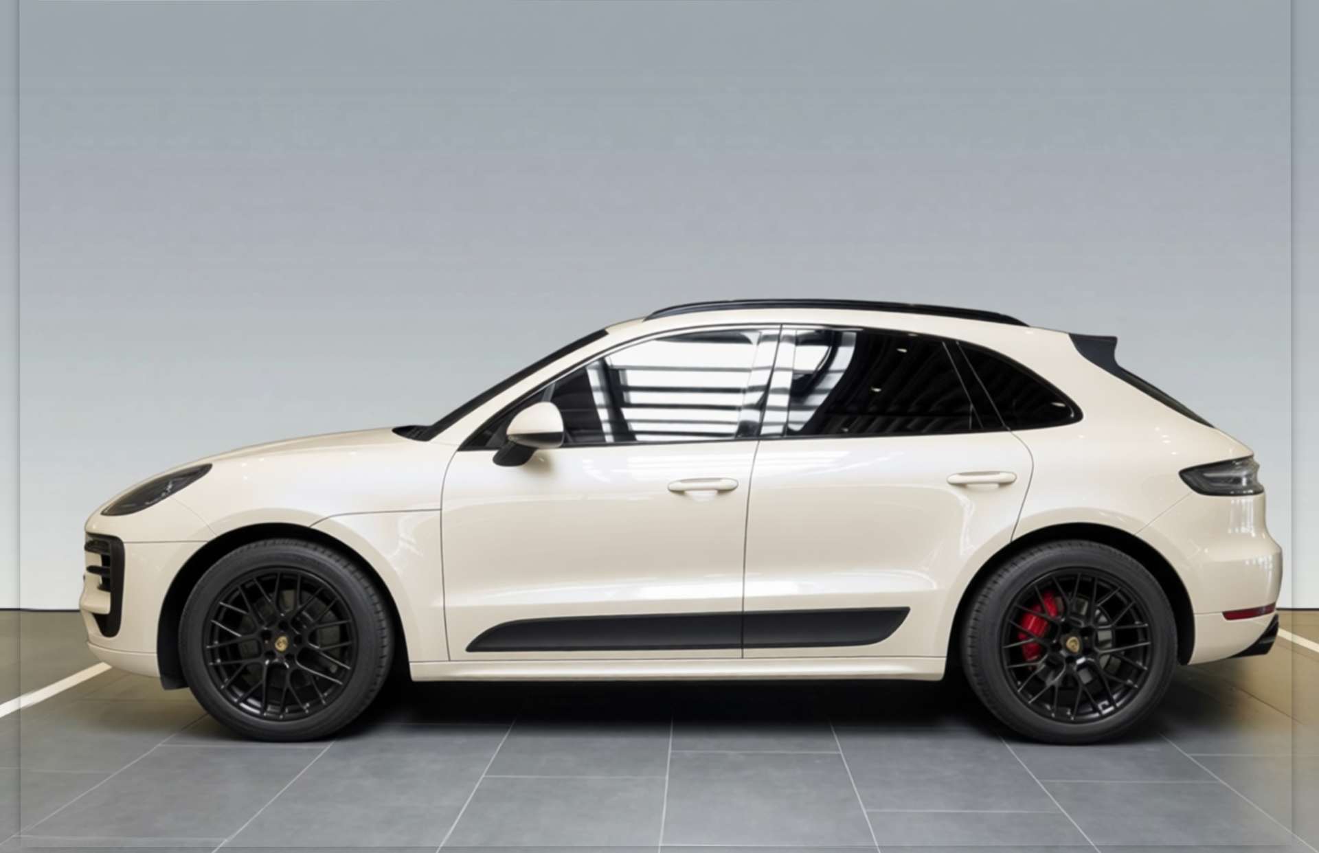 Car rendered in Pearl White gloss paint