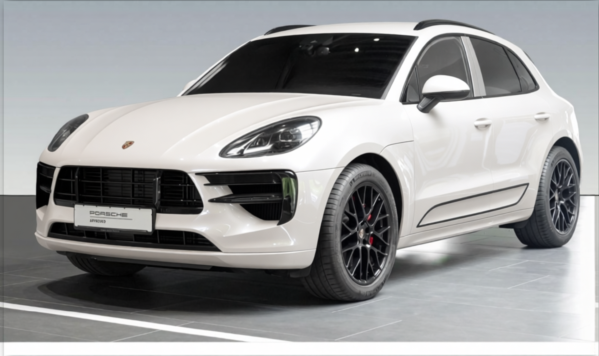 Car rendered in Pearl White gloss paint
