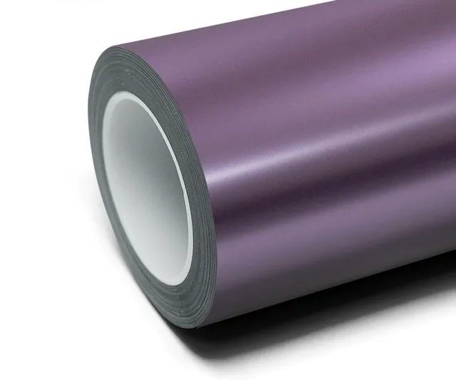 Inozetek Frozen Satin Metallic Plum Purple vinyl wrap film texture · Specced