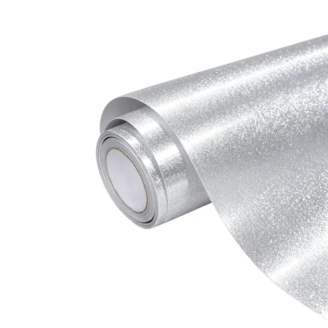 Ravoony Gloss Metallic Diamond Silver vinyl wrap film texture · Specced