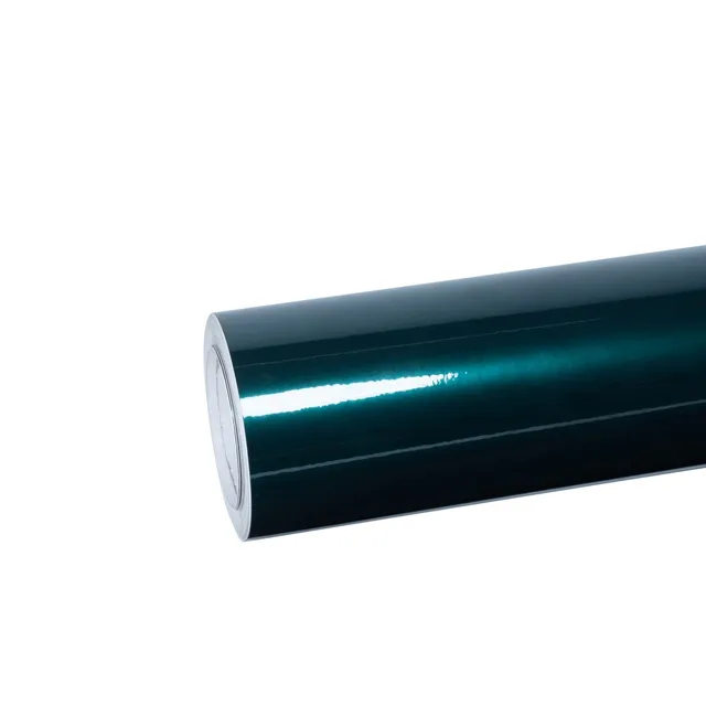 Ravoony Gloss Metallic Midnight Green vinyl wrap film texture · Specced