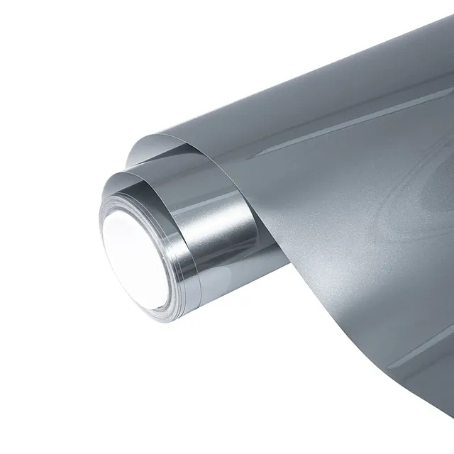 Ravoony Gloss Metallic Moonlight Silver vinyl wrap film texture · Specced