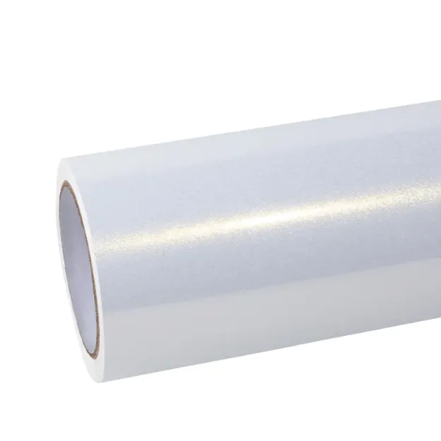 Ravoony Glossy Diamond Gold White vinyl wrap film texture · Specced