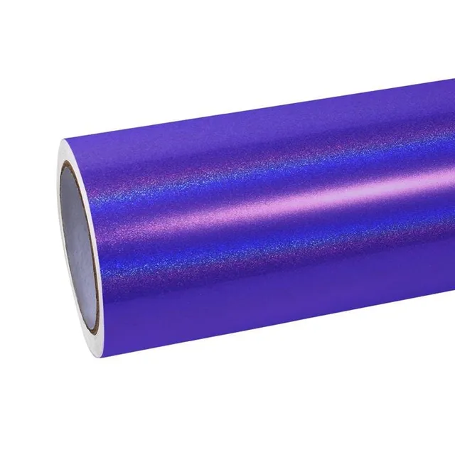 Ravoony Glossy Laser Dark Purple vinyl wrap film texture · Specced