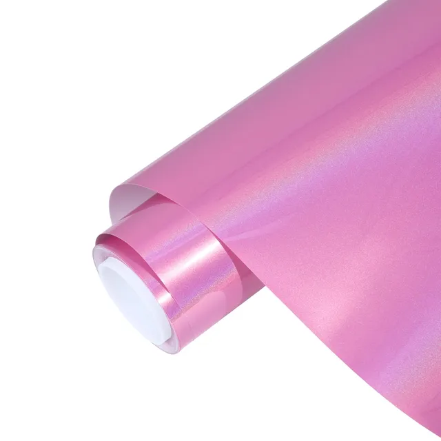 Ravoony Glossy Laser Pink vinyl wrap film texture · Specced