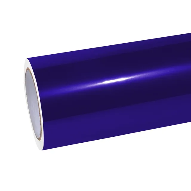 Ravoony Glossy Metallic Royal Indigo Blue vinyl wrap film texture · Specced