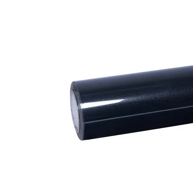 Ravoony Glossy Sparkle Black vinyl wrap film texture · Specced