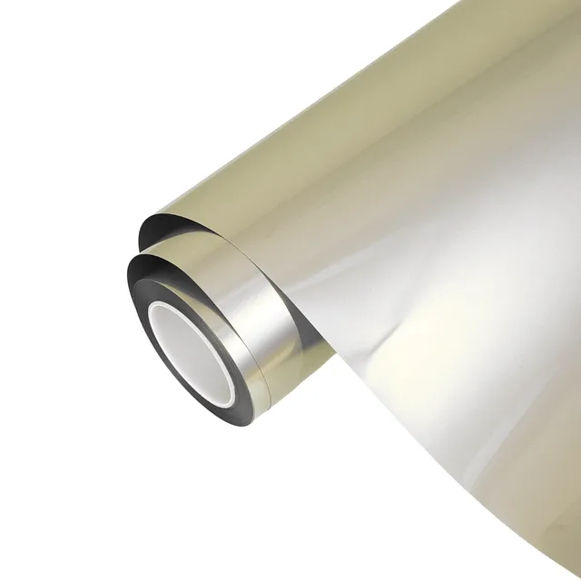 Ravoony Glossy Technological Grey To Gold vinyl wrap film texture · Specced