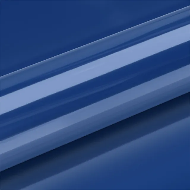 HEXIS Gloss Ephesus Blue vinyl wrap film texture · Specced