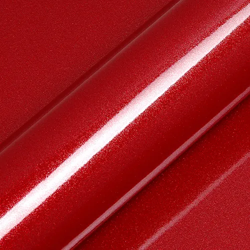 HEXIS Gloss Garnet Red vinyl wrap film texture · Specced