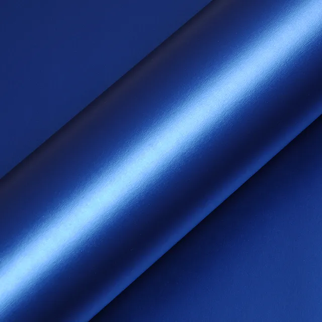 HEXIS Matte Night Blue Metallic vinyl wrap film texture · Specced
