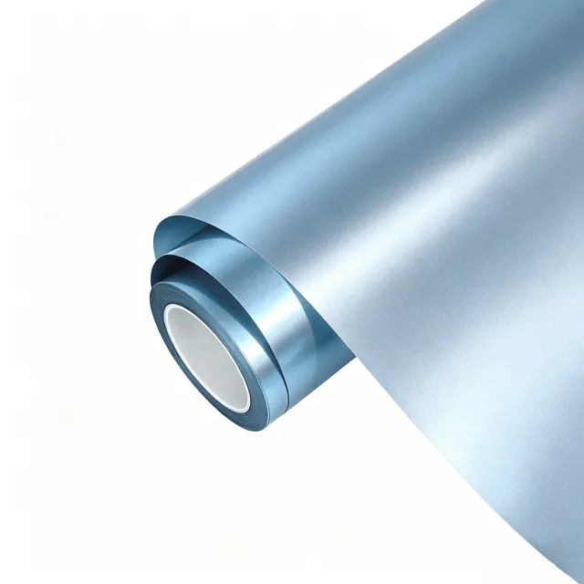 Ravoony Matte Technological Grey To Blue vinyl wrap film texture · Specced