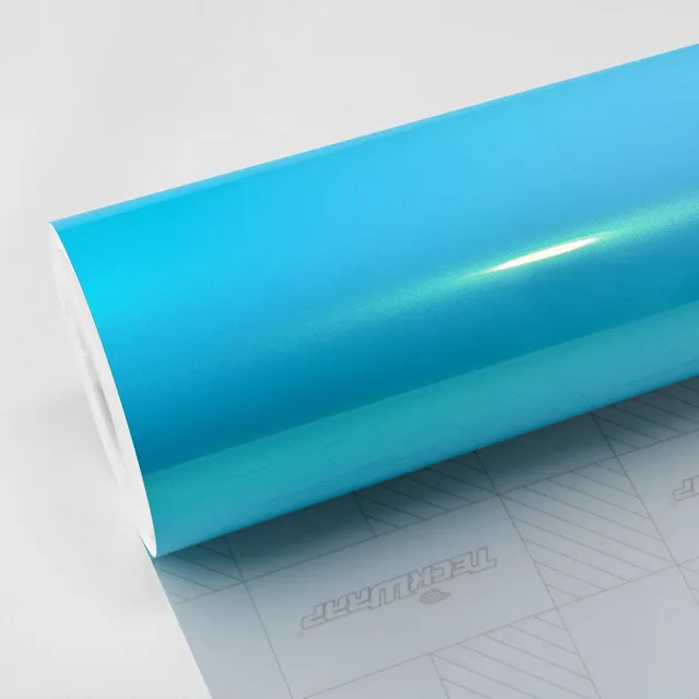 TeckWrap Caribbean Blue vinyl wrap film texture · Specced