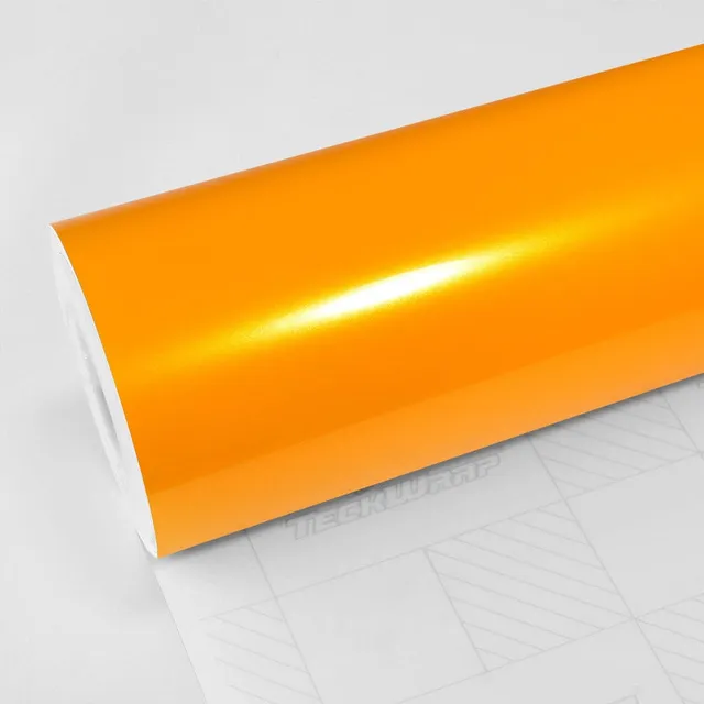 TeckWrap Golden Yellow (Gloss Metallic) vinyl wrap film texture · Specced